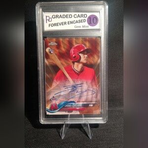2018 Topps Chrome - Rookie Autographs Shohei Ohtani #RA-SO Gold Wave Refractor *